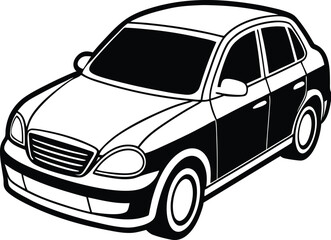 a cng car vector on white background