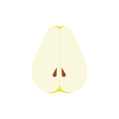 Illustration cartoon pear fruit with blank background