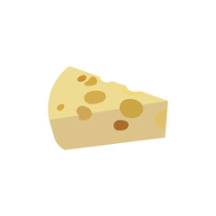 Illustration cartoon cheese with white background