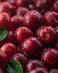 Close up picture of cherries 