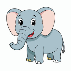 a elephant on white background