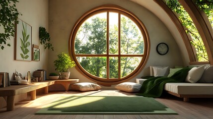 Modern Interior of Stylish Living Room ,Wall Mock Up, Frame , Poster with Beautiful Background, 3d render