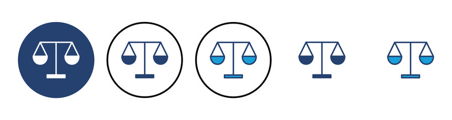 Scales icon vector. Law scale icon. Scales vector icon. Justice