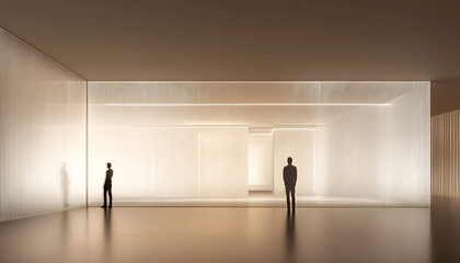 Obraz premium Minimalist and unique interior design in the house