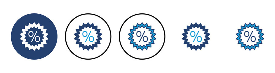 Discount icon vector. Discount tag icon.