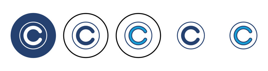 Copyright icon vector. copyright symbols