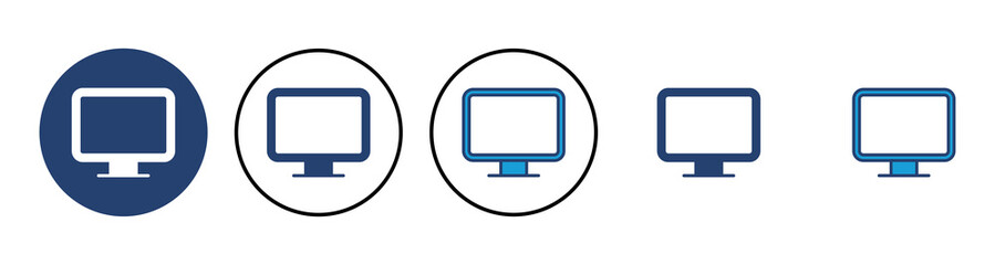 Computer icon vector. computer monitor icon vector.