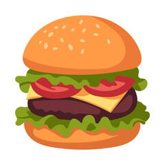 Burger Food Vector refers to digital illustrations of burgers created in vector format. These graphics are perfect for designers and marketers looking to add appetizing visuals to their projects.