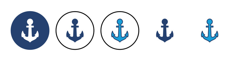 Anchor icon vector. Anchor symbol logo. Anchor marine icon.