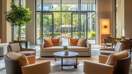 Obraz premium Modern Interior of Stylish Living Room ,Wall Mock Up, Frame , Poster with Beautiful Background, 3d render