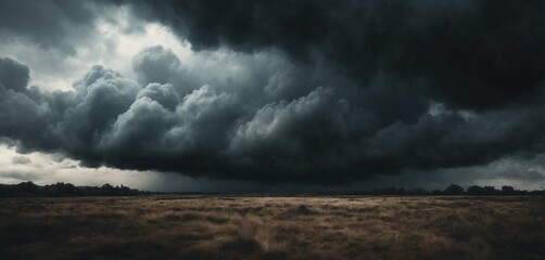 Fototapeta premium Dense dark clouds in a grunge setting, with subtle shadows and rough textures to add depth and atmosphere