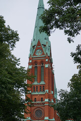 View of a church tower against the sky