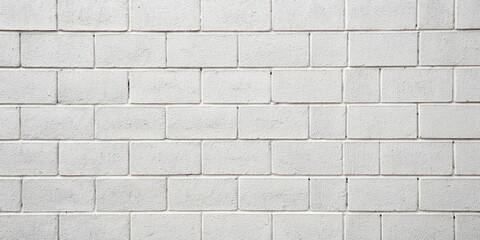 Naklejka premium White cinder block wall background, construction, texture, block, background, rough, surface, solid, raw, industrial
