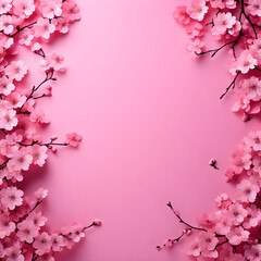 Fototapeta premium pink cherry blossom background