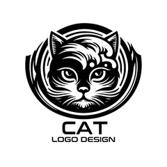 Cat Vector Logo Design