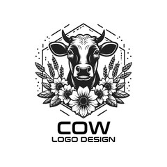 Cow Vector Logo Design
