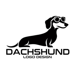 Dachshund Dog Vector Logo Design