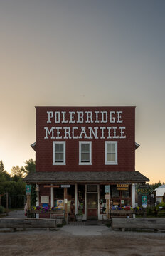 Polebridge Mercantile Building At Sun Rise