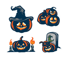 halloween pumpkin horror set