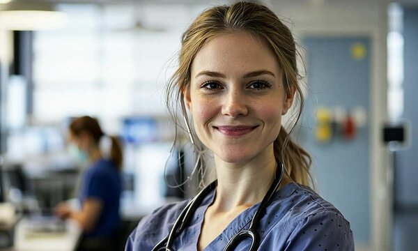 Photo of an audiologist