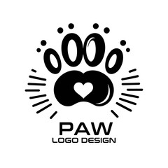 Paw Vector Logo Design