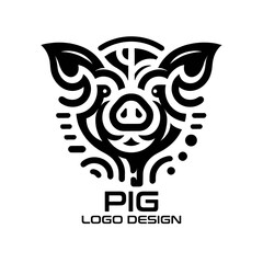 Pig Vector Logo Design