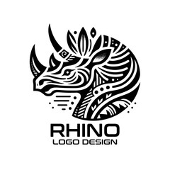 Rhinoceros Vector Logo Design