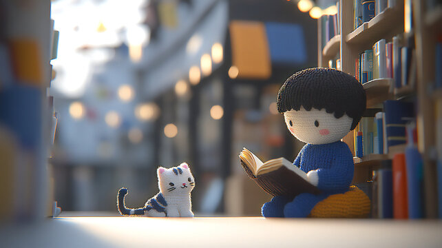 The Story of a Book, a Boy and a White Cat.