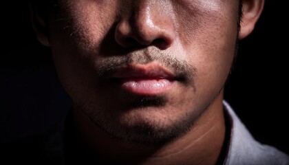 Obraz premium Facial Features Close-Up: Expression and Emotion