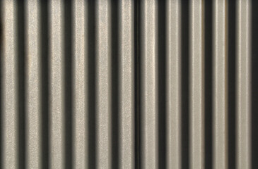 Close-up of a corrugated metal surface abstract textured background