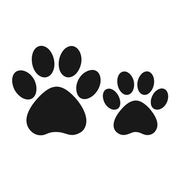 recommend clip art: cat and dog paw prints vector silhouette.