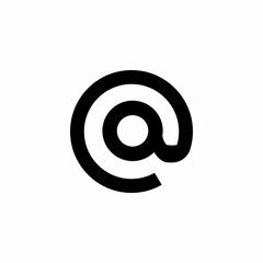 at symbol mail icon sign vector