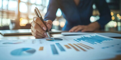 Market Research Analyst Conducting Surveys to Gather Consumer Insights and Formulate Strategic Recommendations in a Modern Workspace Environment