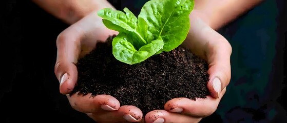 Farmers using natural compost to enrich soil and improve fertility on an eco friendly organic farm promoting sustainable agricultural practices