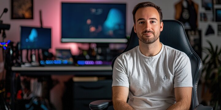 Engaging Online Betting Content Creator Educating Audiences with Informative Videos from a Home Studio Setup