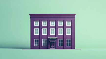 Theatrical Aura: Dark-Purple Theater Building for Performance Arts