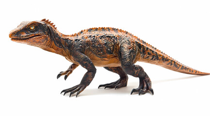 Obraz premium Ancient Reptile Alive: Realistic Anchisaurus on White Background