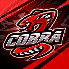 Cobra snake esport mascot logo design
