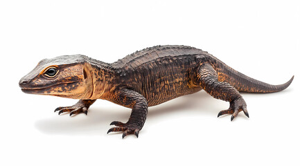 Obraz premium Encounter with the Giant: Procoptodon Realistic Illustration on White Background