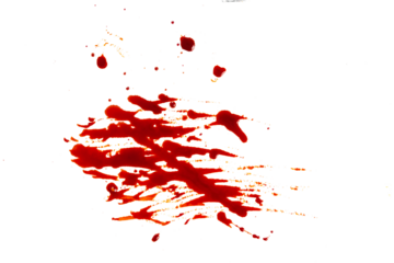 blood drop isolated on white