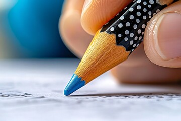 a 2D cartoon illustration of a student drawing with crayons creative and colorful white background