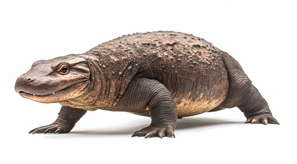 Naklejka premium Step Back in Time with the Realistic Procoptodon Model on a White Background