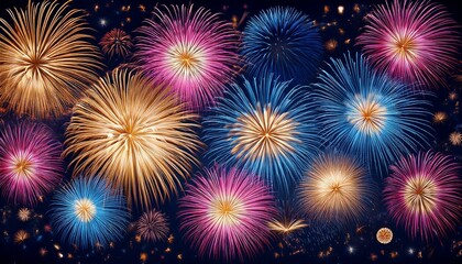 Fototapeta premium 花火の夜空fireworks night sky
