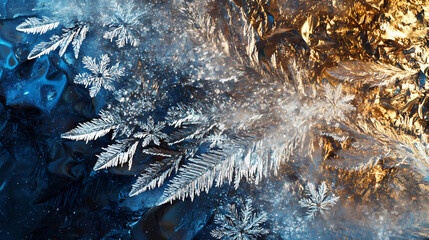 Close-up of glistening snowflakes , winter, texture, ice, freeze, frost, cold, shiny, nature, macro, weather, crystals. Glistening Snowflakes. Illustration