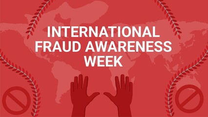 International Fraud Awareness Week web banner design illustration 