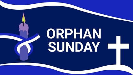 Orphan Sunday web banner design illustration 