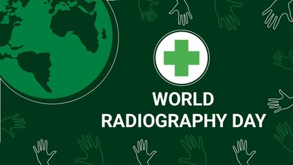World Radiography Day web banner design illustration 