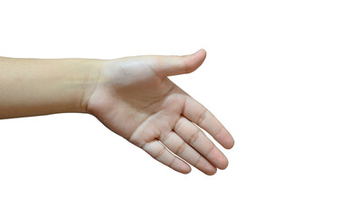 andshake Gesture isolated with transparent background, png element. Shaking hand posture photo