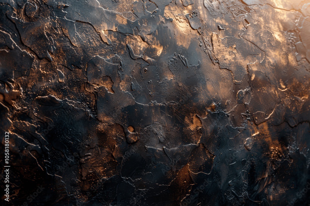Aufkleber dark brown textured background with copy space and subtle spotlight effect