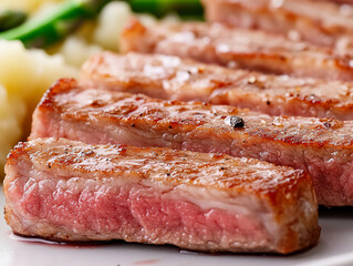 grilled steak with vegetables